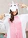 Adult Onesie Unicorn Pajamas for Women Christmas Onesies Costumes Sleepsuit Pjs,Pink,S Fit Height 59