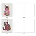 The Best Card Company - Assorted Kittens Watercolor Blank Greeting Box Set - Incl. 10 Unique Design Notecards + Envelopes for Thank You, Invitation - Funky Rainbow Cats AM6199OCB-B1x10