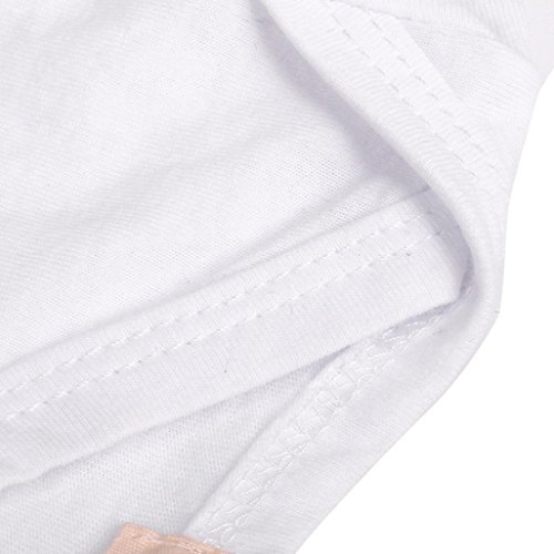 FEITONG Toddler Girl Boy Letter Print Pattern Short Sleeve Romper Bodysuit Shirt - Image 7
