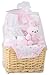Big Oshi Baby Essentials 9-Piece Layette Basket Gift Set, Pink, 0-6 Months