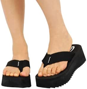 Amazon.com: Soda Women's Foam Platform Thong Flip Flop Beach Sandals Black Size 9 : Clothing 
