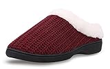 EPGU Men's Winter Fleece Lined Rubber Soled House Slippers