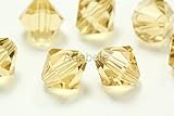 50 3mm Adabele Austrian Bicone Faceted Crystlal Beads Gold Champagne Alternative For Swarovski Preciosa Crystalized #5301/5328