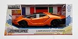 NEW 1/24 W/B JADA TOYS COLLECTION - Hyper-Spec - Orange Lamborghini Centenario Diecast Model Car By Jada Toys