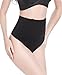 Women's High Waist Thong Postpartum Underwear C-Section Recovery Briefs Panties, Black, M/(Fit Waist 25.2