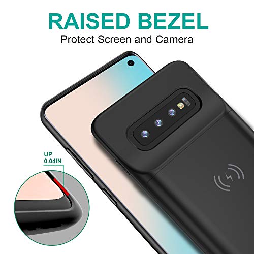 [Upgraded] Samsung Galaxy S10 Battery Case Qi Wireless Charging Compatible, Newdery 4700mAh Slim Rechargeable Extended External Charger Case Compatible Samsung Galaxy S10 (2019)-(6.1" Black) - Thumbnail 3