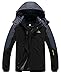 Heihuohua Men's Mountain Waterproof Ski Snowboard Jacket Windproof Fleece Lined Outdoor Hiking Coat