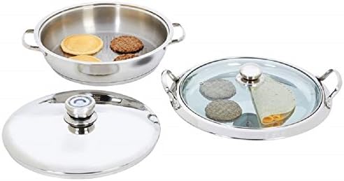 Chef's Secret® by Maxam® Heavy-Gauge Stainless Steel 4 Piece Griddle Set