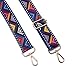 ZOOEASS Wide Shoulder Strap Adjustable Replacement Belt Guitar Style Crossbody Bag Handbag Strap Multicolor Canvas Straps(Wide:1.4in) (Film pattern)