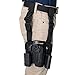 AGPTEK Military Special Forces Quick Release Tactical Right Hand Paddle + Leg Belt Hard Drop Leg Holster for Colt 1911 (Black)