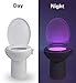 Toilet Bowl Light, Universal Motion-Activated Light, LED GO-and-Glow nightlight, 8 Color Options and Color Rotate Mode for Nighttime Trips to Bathroom by Delamu
