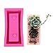 nattiness Silicone Mold Rectangular Flower Pot Silicone Mold, Succulent Plant Flower Pot Silicone Mold DIY Ashtray Candle Holder Mould Clear Water Concrete Cement Flower Pot