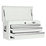 Viper Tool Storage V2603WHC 26-Inch 3-Drawer 18G Steel Top Chest, White