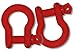 3/4 inch Jeep D-Shackles – PATRIOT RED Powdercoated (PAIR) (4X4 RECOVERY)