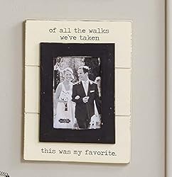 Mud Pie of All The Walks Wedding Picture Frame, 5 X 7