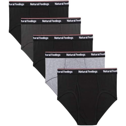 Natural Feelings Herren-Slip, Unterwäsche, Herren, Baumwolle, Klassische Slips, volle Leibhöhe, Herren-Unterwäsche, Slip-Pack, A:Herren Slip 5er Pack, XXX-Large