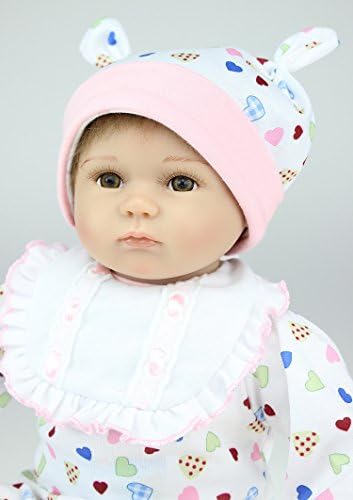 GeShuo Reborn Baby Doll Soft Silicone Vinyl 17 inch Lifelike Baby Girl Toy Beautiful clothes doll 42 cm Hots