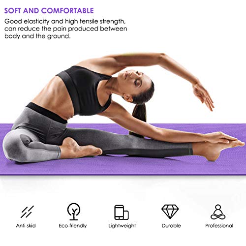 SANON-Yoga-Mat-Exercise-Mat-for-Home-Thick-Non-Slip-Pro-EVA-Fitness-Pad-Meditation-Accessory-Tool-for-Gymnastic-Yoga-Pilates-Gym-Fitness-Workout173x60x04cm