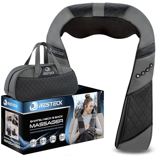 RESTECK Massagers for Neck and Back with Heat - Deep Tissue 3D