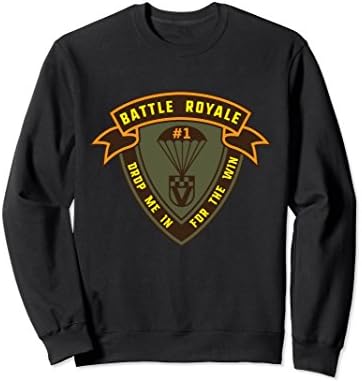 Unisex Battle King Royale Drop Me In Winner Gamer Gift Sweatshirt 2XL Black
