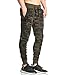 Ouber Men's Fitted Jogger Pants Gym Workout Running Sweatpants with Zipper Bottom (Camo,XL)