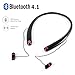 Matone Bluetooth Headphones Wireless Neckband Bluetooth Headset with Mic Sweatproof In-ear Sports Earbuds Bass Noise Cancelling Magnetic Earphones for iPhone 7 Plus Smartphone-8Hrs Play Time (Black)