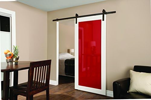 Barn Door Hardware Kit - 6 1/2 Ft. Straight Strap Sliding Barn Doors - Bronze by Renin