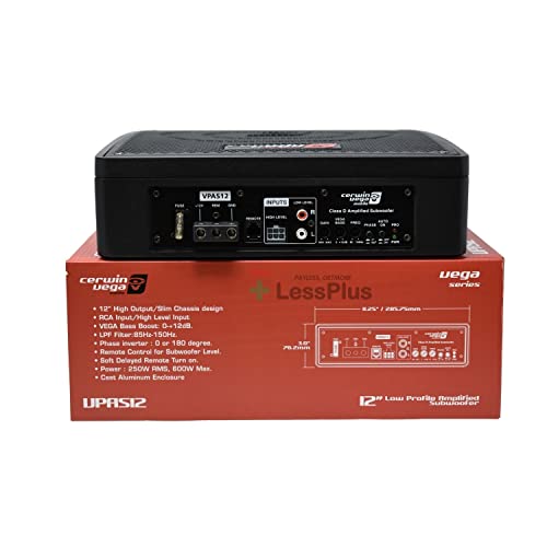 CerwinVega VPAS12 250W RMS 4Ω Under Seat Enclosed Powered Active Plug