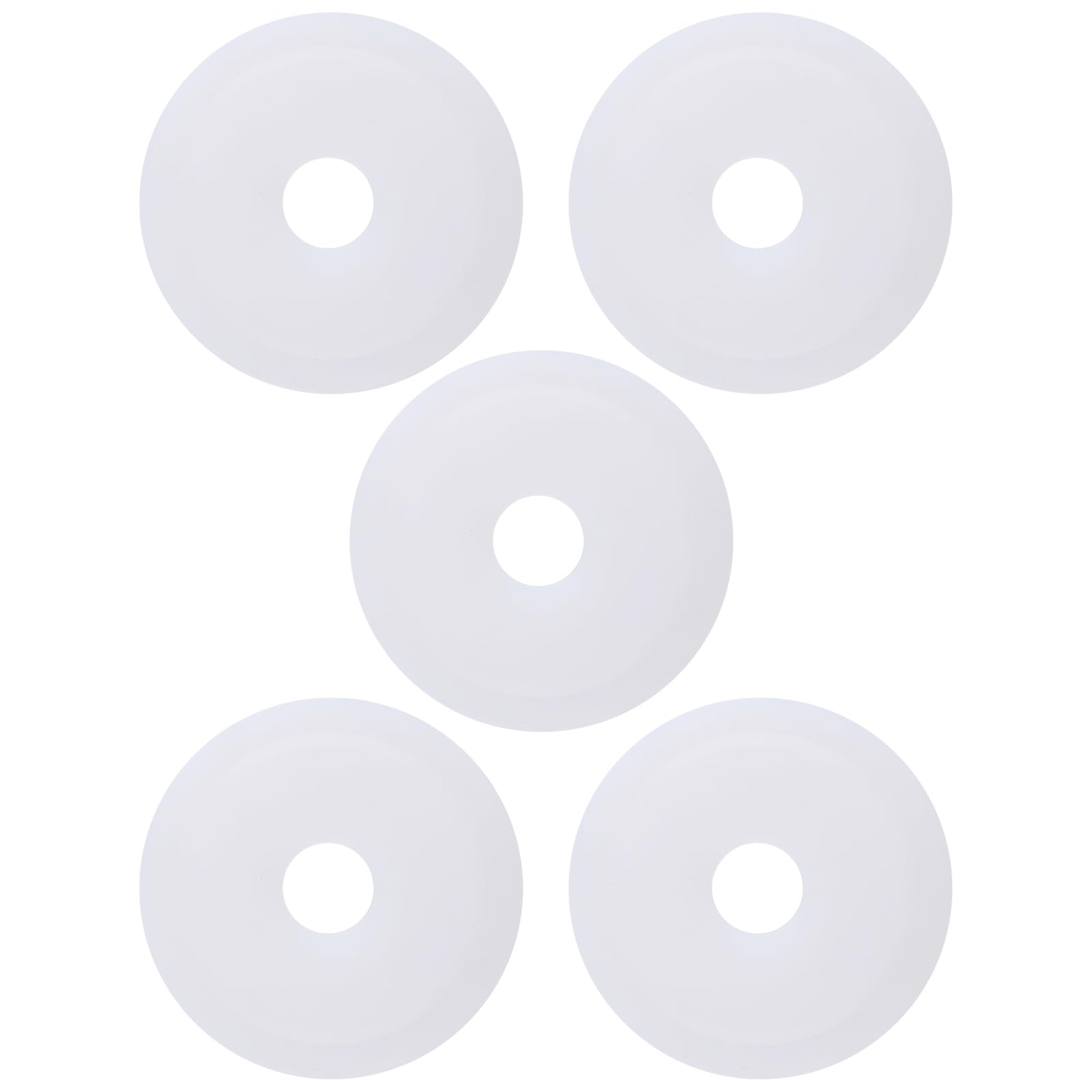 Be In Your Mind 5PCS White Silicone Seal Washer Toilet Flush Valve Base Clear Washers OE AH0007100R Compatible with Roca Dual Flush Valves 68x16mm