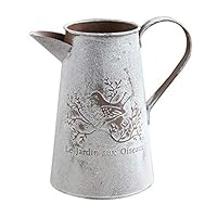 YOTHG Retro Garden Flower Pot Watering Can Shabby Vase Vintage Chic Flowers Vase Jar Pot Metal Flower Bucket Potted Plant Holder for Home Wedding Decoration (1pc,11x17x7cm)