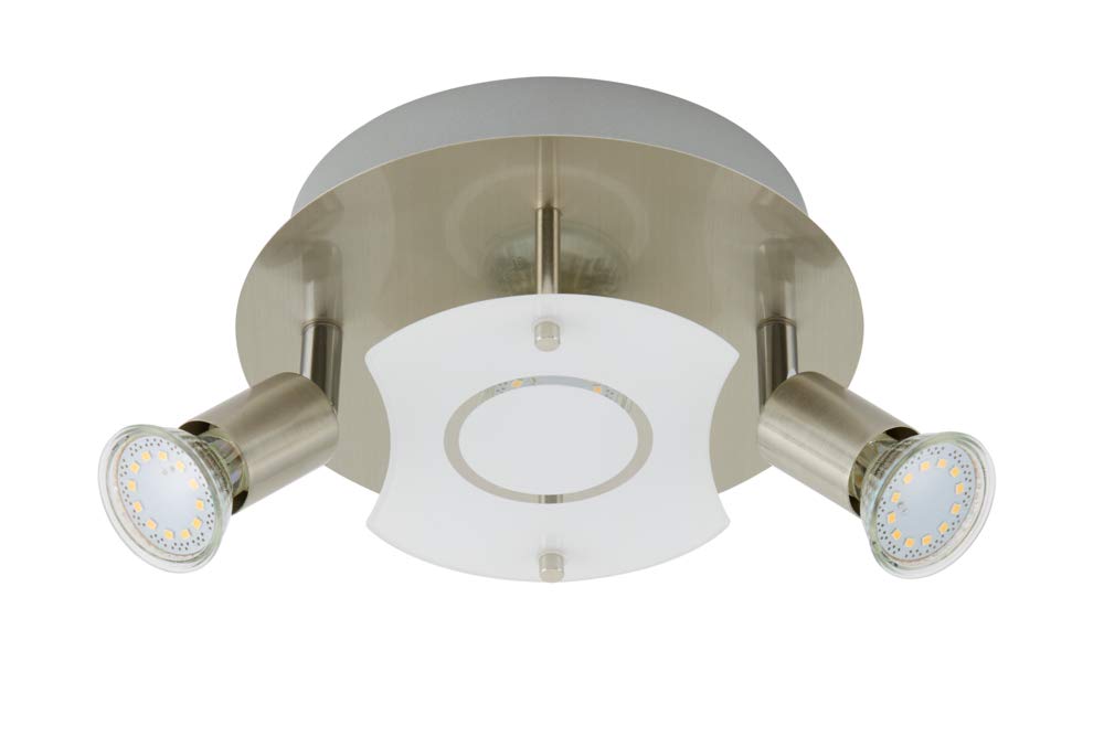 BRILONER Ceiling Lights/LED Spotlights, Metal, GU10, 3 W, Satin Nickel