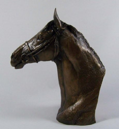 Thoroughbred Bronze Horseracing Bust Sculpture By David Geenty