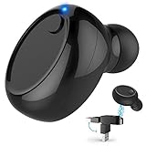 LBell Mini Bluetooth Headset, Ultra Mini Wireless Headphones with Mic Invisible Bluetooth Headset with Magnetic USB Charge Supports Hands-free Calling-1 Pack