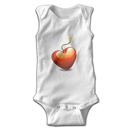 Michael Conti Heart Bomb Sleeveless Baby Romper Cotton Infant Playsuit Boys Girls