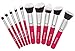 Kabuki Makeup Brush Set - Foundation Powder Blush Concealer Contour Brushes - Perfect For Liquid, Cream or Mineral Products - 10 Pc Collection With Premium Synthetic Bristles For Eye and Face Cosmetic