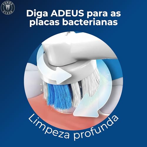 Kit 4 Cabeças de Reposição para Escova Elétrica Oral-B, Cerdas Macias, com 2 Capas de Proteção, Branco