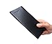 Black 0.5cm Soft Leather Durable Slim Wallets Long Bifold Multi-Card Wallet (Black)