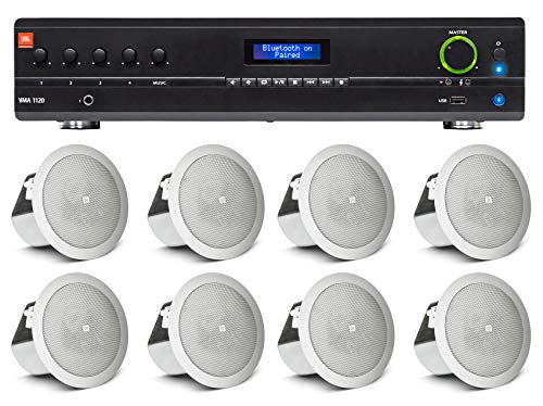 (8) JBL 3″ 15w 70v in-Ceiling Speakers+JBL Amplifier for Restaurant/Bar/Cafe