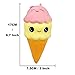 Bestkiy 3pcs Jumbo Squishies Set Popcorn Ice Cream Scented Rainbow Triangle Cake Slow Rising Squeeze Hand Pillow Toy for Collection Gift