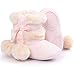 Voberry® Baby Toddler Girls Knit Soft Winter Warm Snow Boot Fur Trimmed Pom Pom Boots (0~6M, Pink)