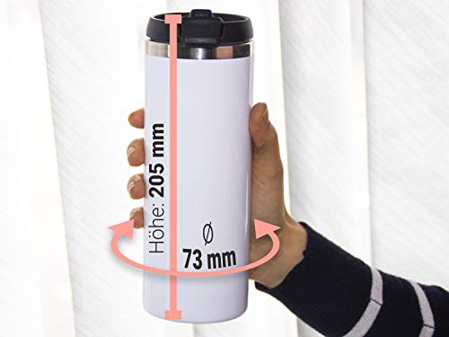 GRAZDesign Einhorn Thermobecher Kaffeebecher to go mit Namen auslaufsicher & warmhaltend, Coffee Becher, hält 4h heiss, personalisiertes Geschenk, Edelstahl 350ml – Bild 5
