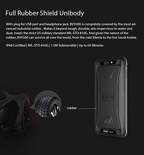 Blackview-BV5500-Android-81-3G-Telfono-Inteligente-Robusto-IP68-a-prueba-de-agua-a-prueba-de-golpes-a-prueba-de-polvo-Dual-SIM-gratis-13GHz-2GB-16GB-55-HD-Pantalla-Amarillo
