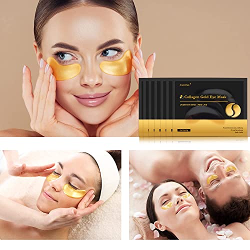 AVJONE 24K Gold Eye Mask- 30 Pairs - Puffy Eyes and Dark Circles Treatments – Relieve Pressure and Reduce Wrinkles, Revitalize and Refresh Your Skin