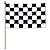 Beistle 50982 12-Pack Checkered Rayon Flags, 4 by 6-Inch
