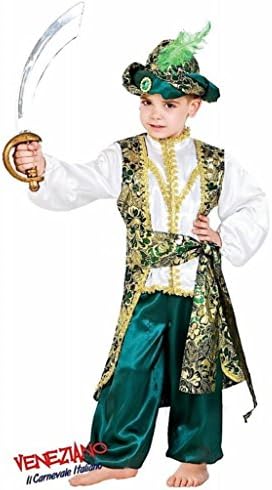 Deluxe Arabian Prince Of The East Sultan Genie Child Boys Costume & Sword MD 8