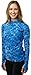 Aqua Design Womens Comfort Fit Long Sleeve Swim Surf Rash Guard With Thumb Holes Royal Ripple Medium