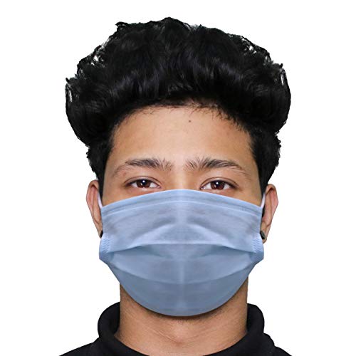 AllExtreme EXDM25 3-Layer Face Mask Universal Fit Polypropylene 3-Ply Anti-Dust Anti-Pollution Mask with Earloop for Medical Sanitary & Personal Health (25 PCS)