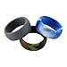 SYOURSELF Silicone Rings Mens, Rubber Wedding Rings, 6 Pack Thick, Breathable, Stackable, Comfortable, Wide Ergonomic Design Rubber Wedding Rings Bands for Sports, Outdoors + Gift Box