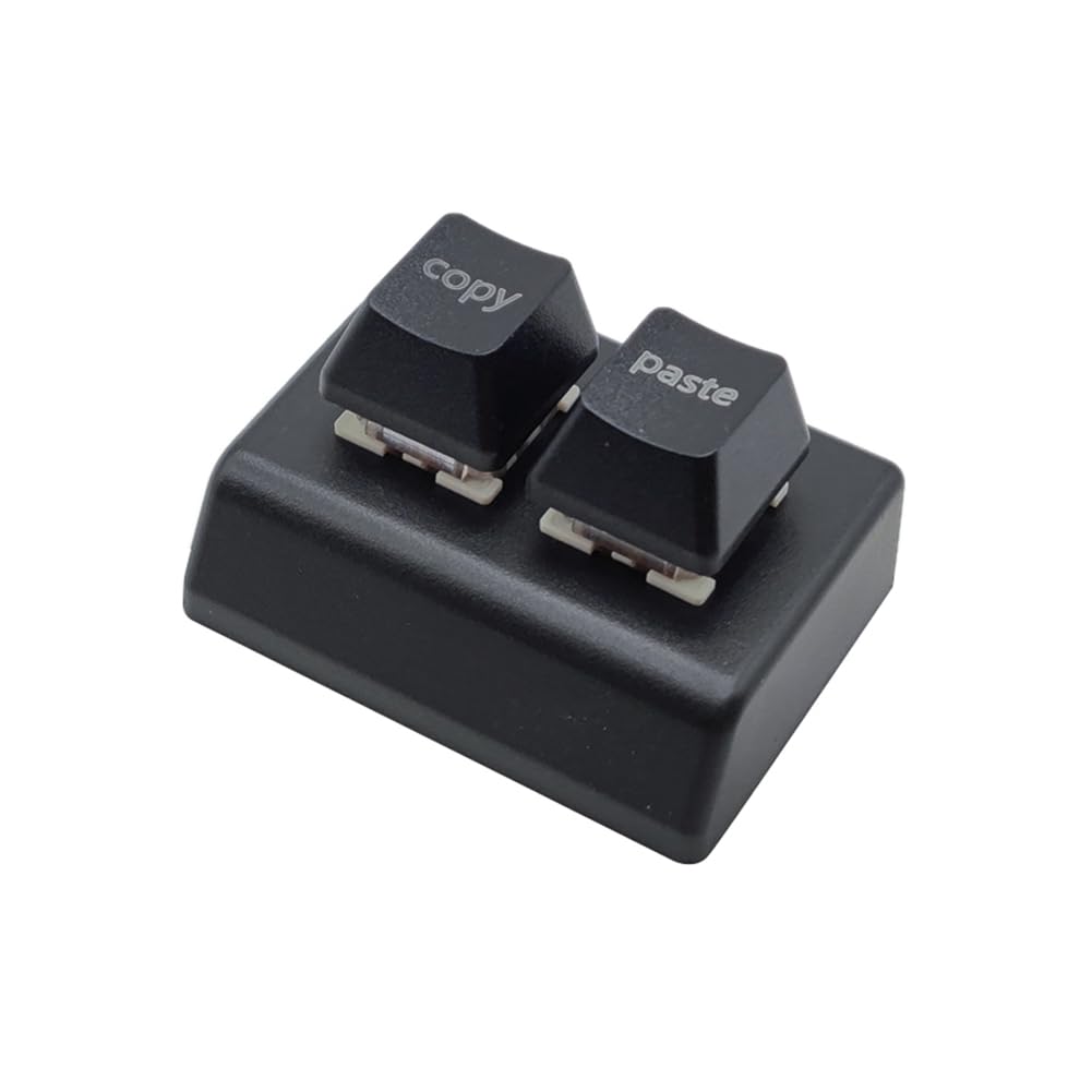 Pinafresa Macro Programming Keyboard RGB Custom 2 Keys Keyboard Mini Copy and Paste OSU Keyboard Gaming Hotswap Keypad Black