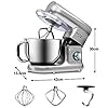 MIC Stand Mixer 5.5L Stainless Steel Blender 1500W 6 Speed Food Mixer for Baking Kitchen Electric with Mixing Bowl/Dough…